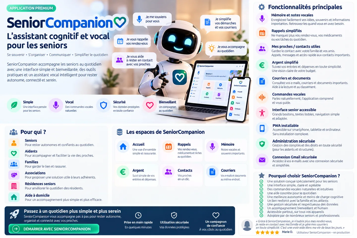 Présentation officielle de SeniorCompanion : un compagnon numérique pour le quotidien
